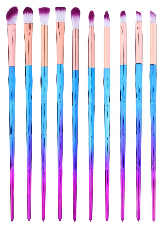 BTYMS 10Pcs Unicorn Eye Shadow Brushes Set, Makeup Brushes for Blending Shading Eyeshadow, Concealer, Highlighter - Image 1
