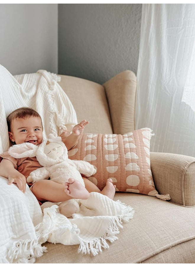 Crane BABY - Jacquard Pillow Cover Copper Moon Phase - Image 1