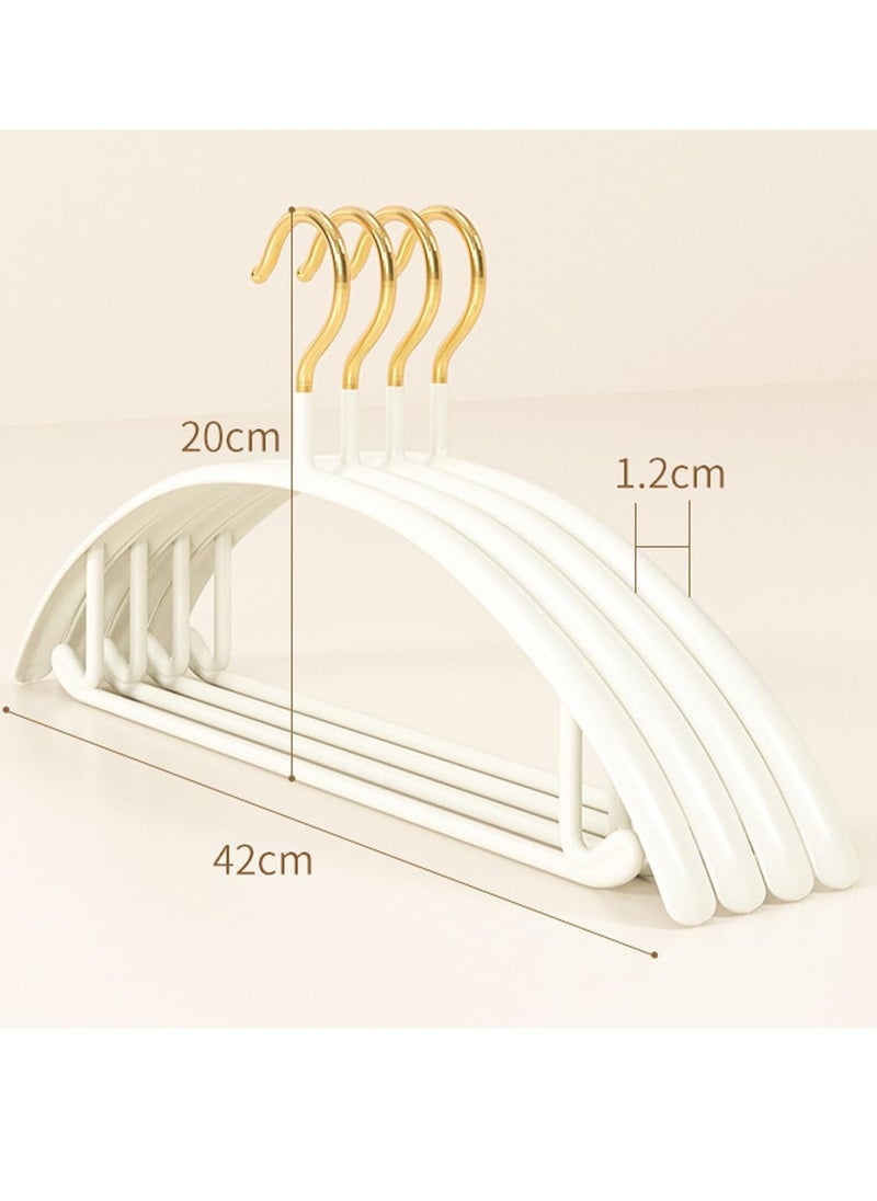 TYCOM Non Slip Hangers Suit Hangers 5 Pack Clothes Hangers with No Shoulder Bump Design for Coats Jackets Pants Dress Clothe White 5p  - Image 2