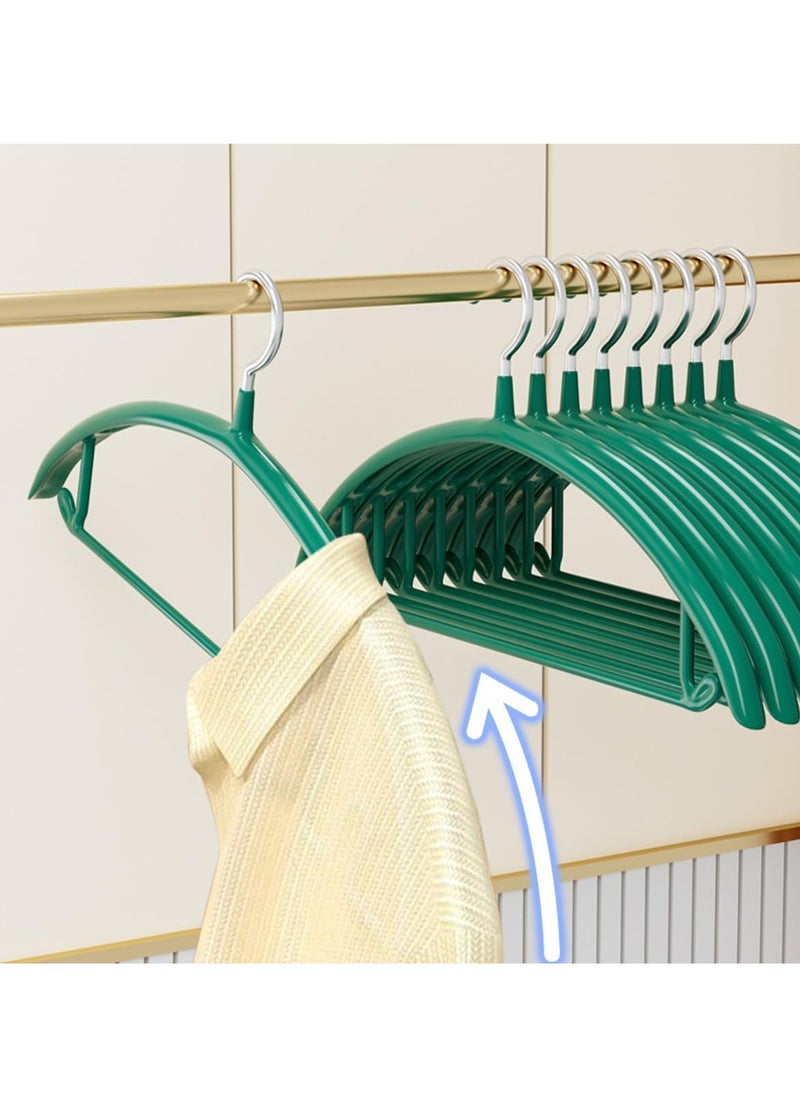 TYCOM Non Slip Hangers Suit Hangers 5 Pack Clothes Hangers with No Shoulder Bump Design for Coats Jackets Pants Dress Clothe White 5p  - Image 5