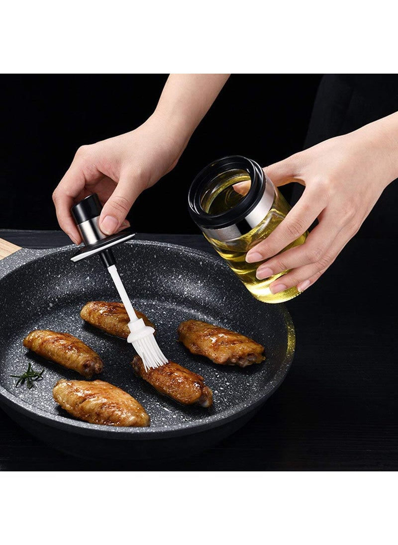 FALONG FALONG Borosilicate Airtight Seasoning Glass Jar with Spoon Pickle Jar Set Salt Jar Containers for Kitchen with Attached Spoon Container for Oil Ghee250 Ml Pack of 2  - Image 4