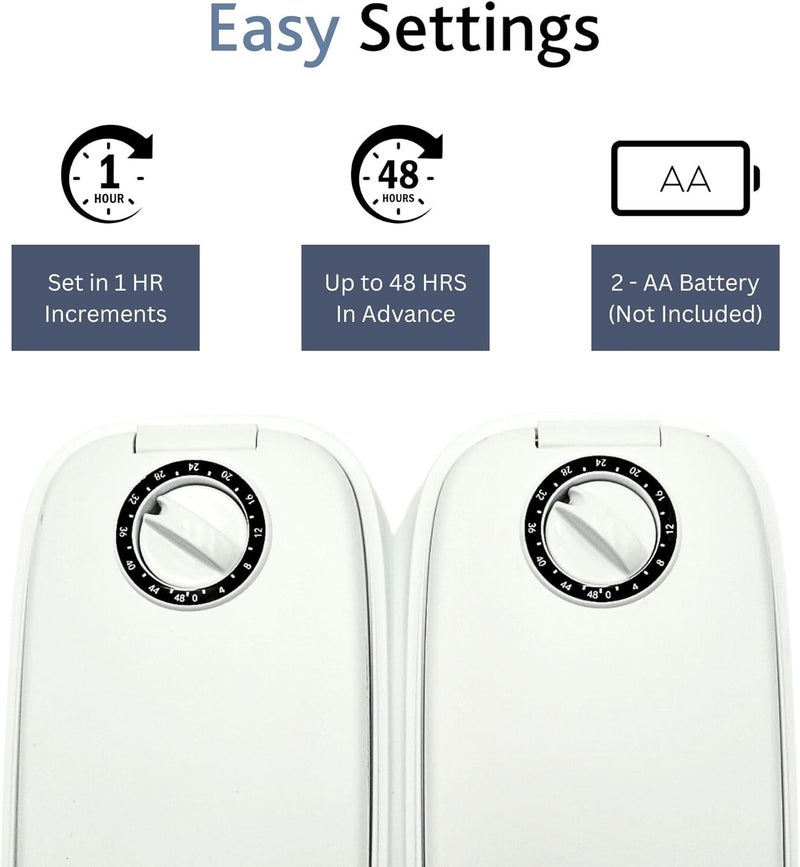 TRIXIE TX2 موزع طعام تلقائي حجرة مزدوجة مؤقت مزدوج مؤقت 48 ساعة يعمل بالبطارية أبيض - Image 4