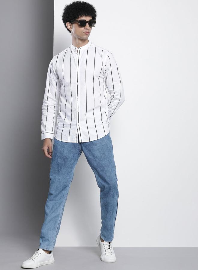 The Indian Garage Co Men Blue Mid Rise Dad Fit Solid Jeans - Image 4