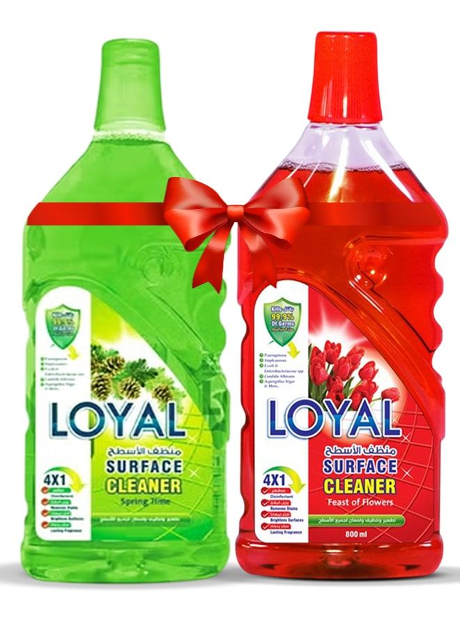 لويال منظف ​​أسطح 2 × 800 مل، برائحة الزهور والربيع