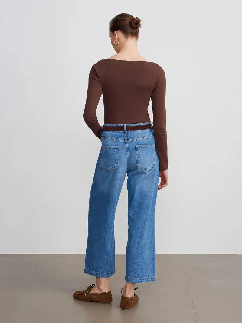 Dilvin DILVIN High-Waist Wide-Leg Jeans
