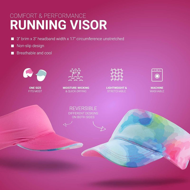 Gone For a Run Runners Lightweight Comfort Performance Visor | Multiple Designs | One Size Fits Most - Image 3