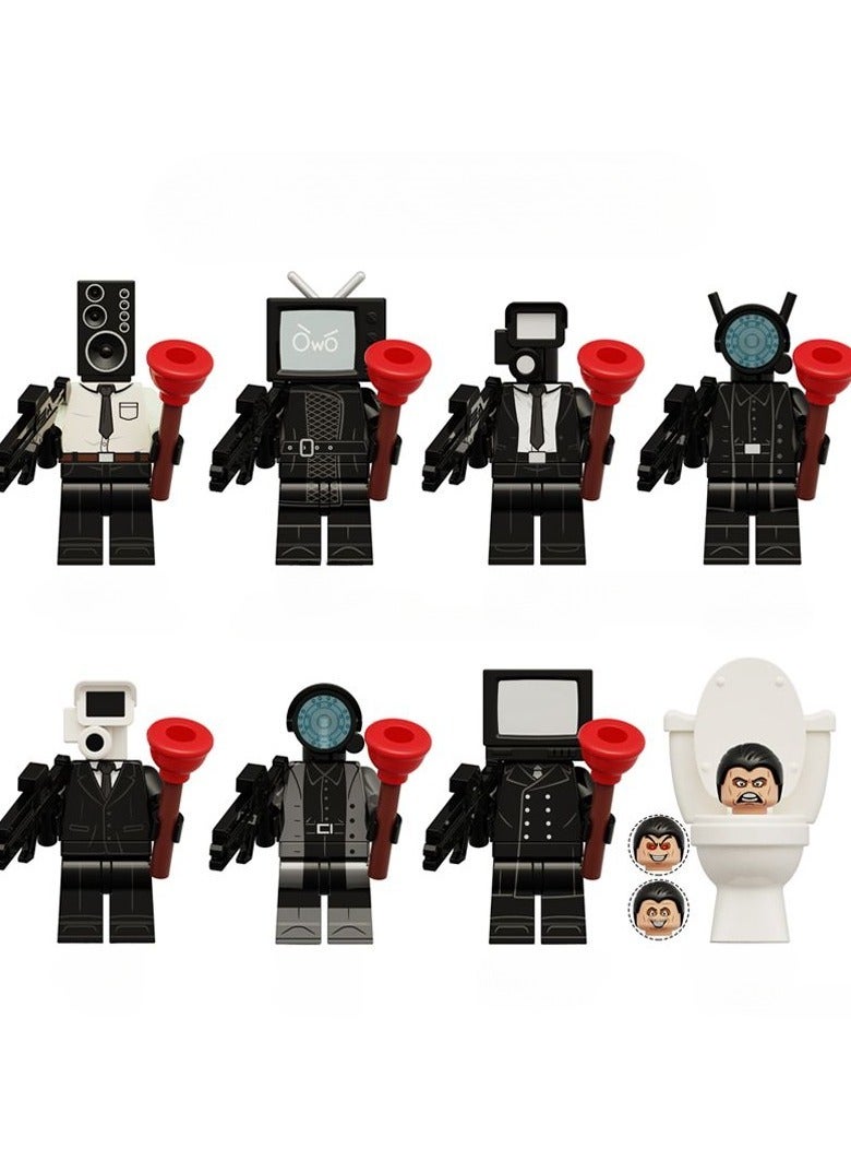 8Pcs/Set New Assembled Building Block Minifigure Toy - Image 1