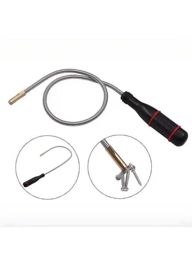 1pc Heavy Duty Retractable Magnetic Pick Up Tool With Long Handle For Tight Spaces - Image 2