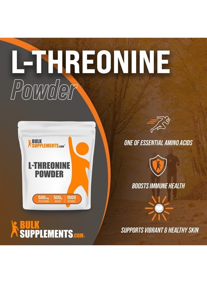BULKSUPPLEMENTS.COM مسحوق L-Threonine - مكمل الأحماض الأمينية، لدعم المناعة - بدون نكهة، خالي من الغلوتين - 500 ملغ لكل حصة، 1000 حصة (500 جرام - 1.1 رطل) - Image 3
