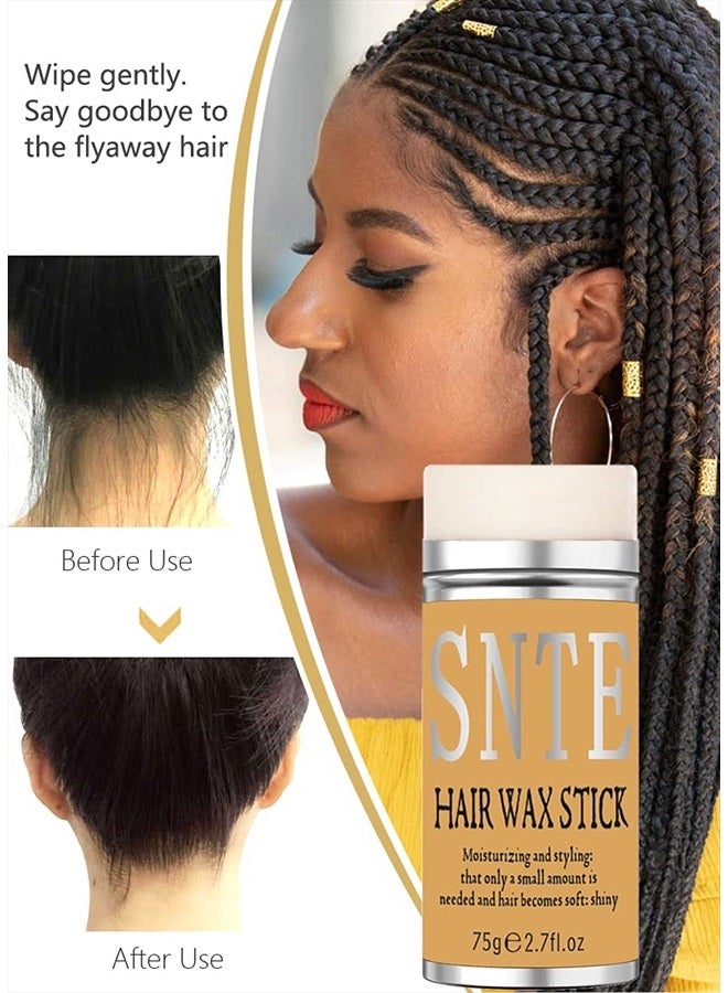 Samnyte Hair Wax Stick, Wax Stick for Hair Wigs Edge Control Slick Stick Hair Pomade Stick Non-greasy Styling Wax for Fly Away & Edge Frizz Hair 2.7 Oz - Image 3