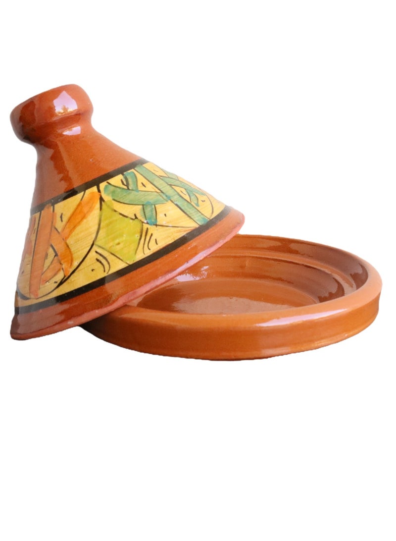 بلوط طاجن مغربي فخار بغطاء مزخرف بجودة عالية - Image 3