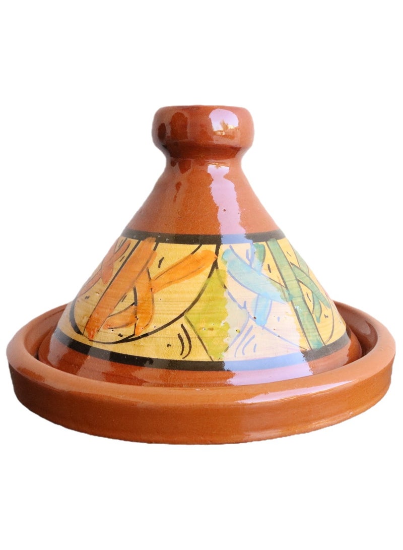 بلوط طاجن مغربي فخار بغطاء مزخرف بجودة عالية - Image 2