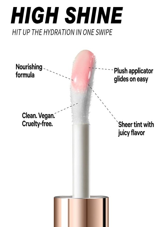 PHOFAY MAKE UP Juicy-Gloss Tinted Deep Hydration, Non-Sticky Lip Oil Gloss Repair for Dry Lips (04#) - Image 5