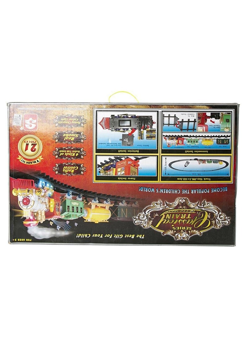 null - Train Toys for Kids with Track Big Size Battery Operated Model Set | Train with Remote Control Smoke Sound Light - Image 1