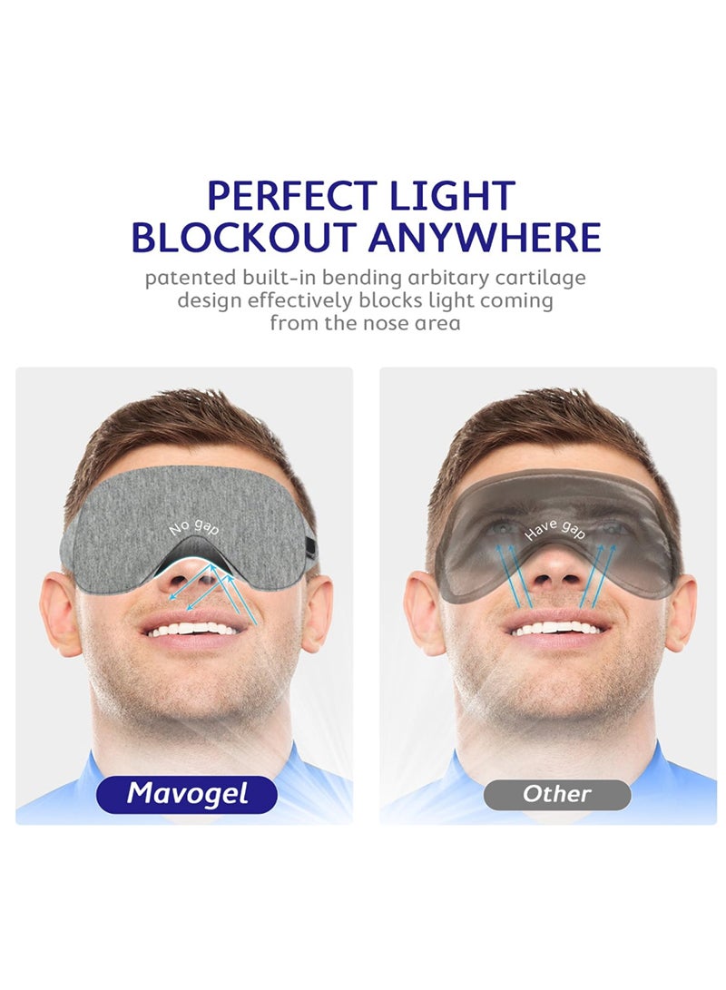 ETG Sleep Mask - Ultra-Lightweight Blackout Eye Mask, Slim Comfort Design, Zero Eye Pressure, Infinitely Adjustable Eye Cups, Perfect for Side Sleepers  - Image 5