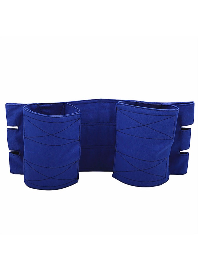 Wheelchair Leg Restraint, Restraint Footrest for Wheelchair, Safety Transport Foot Support Belt Straps Adjustable for Elderly and Disabled Accessories, Medical Foot Support Belt(Blue) - Image 2