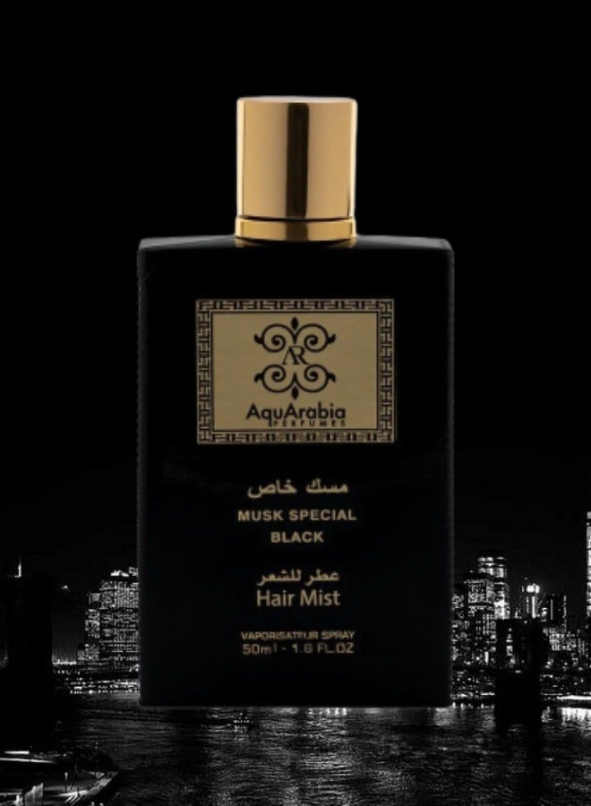 AquArabia 7 Pieces Musk Special Black Hair Mist 50ml  - Image 2