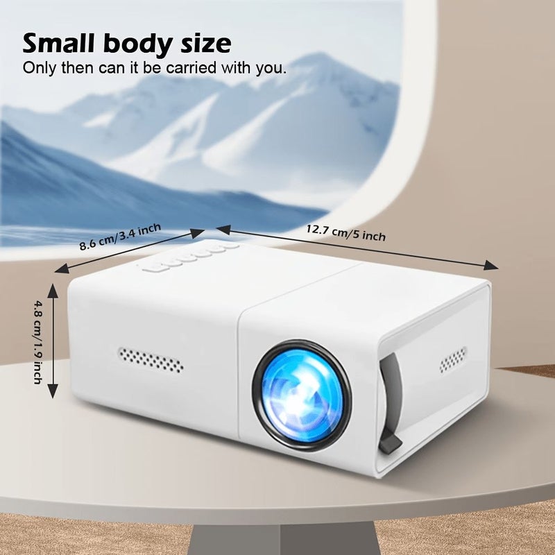 The Hy600 Portable Mini Projector For Compact Home Theater Supports Usb And 180 Degree Rotatable Design - Image 2