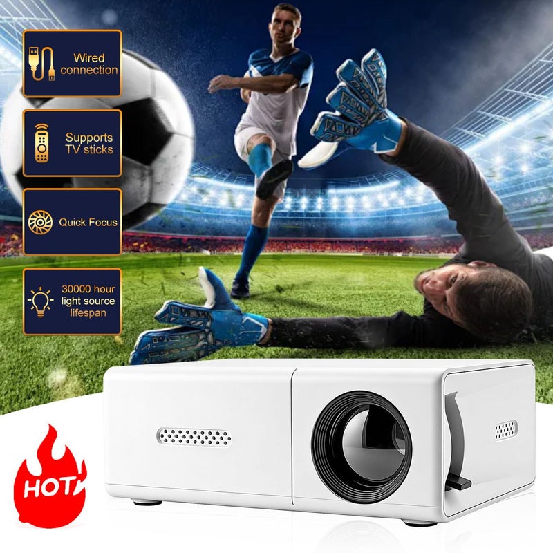 The Hy600 Portable Mini Projector For Compact Home Theater Supports Usb And 180 Degree Rotatable Design - Image 1