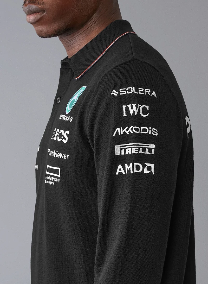 AMG Petronas Formula 1 Team  Mercedes-AMG Petronas Formula One Team Men's Long Sleeve Knit Polo for Men | Best Price UAE