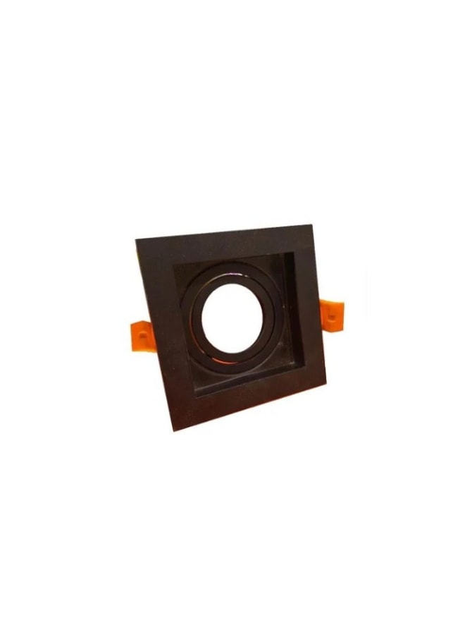 9cm square black spotlight frame without bulb  - Image 1