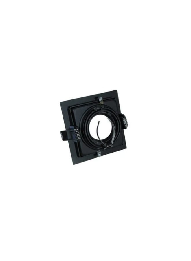 9cm square black spotlight frame without bulb  - Image 2