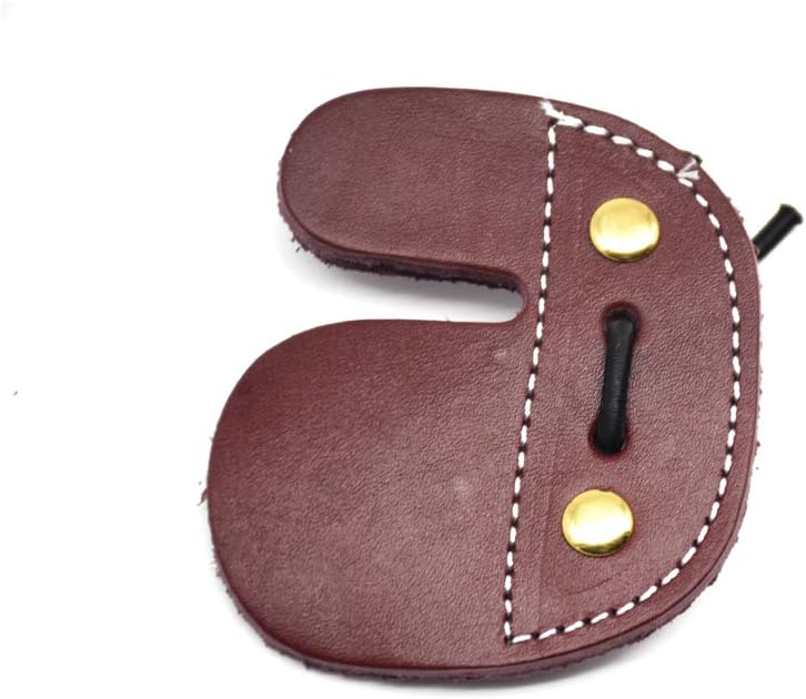 Windfulogo Cow Leather Archery Finger Tab Long Bow Hand Protector for Right Hand - Image 2