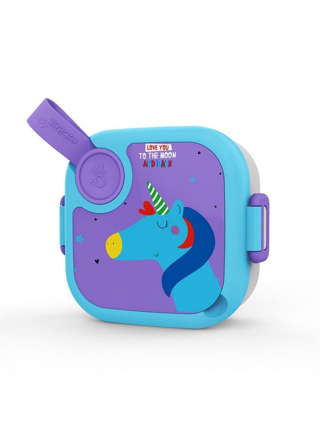 Rabitat rabitat LUNCHMATE Mini Stainless Steel Lunch Box Love You to The Moon 500 ml - 2 Years Brand Warranty | Tiffin Box for Kids | Steel Lunch Box for School Girls and Boys  - Image 1