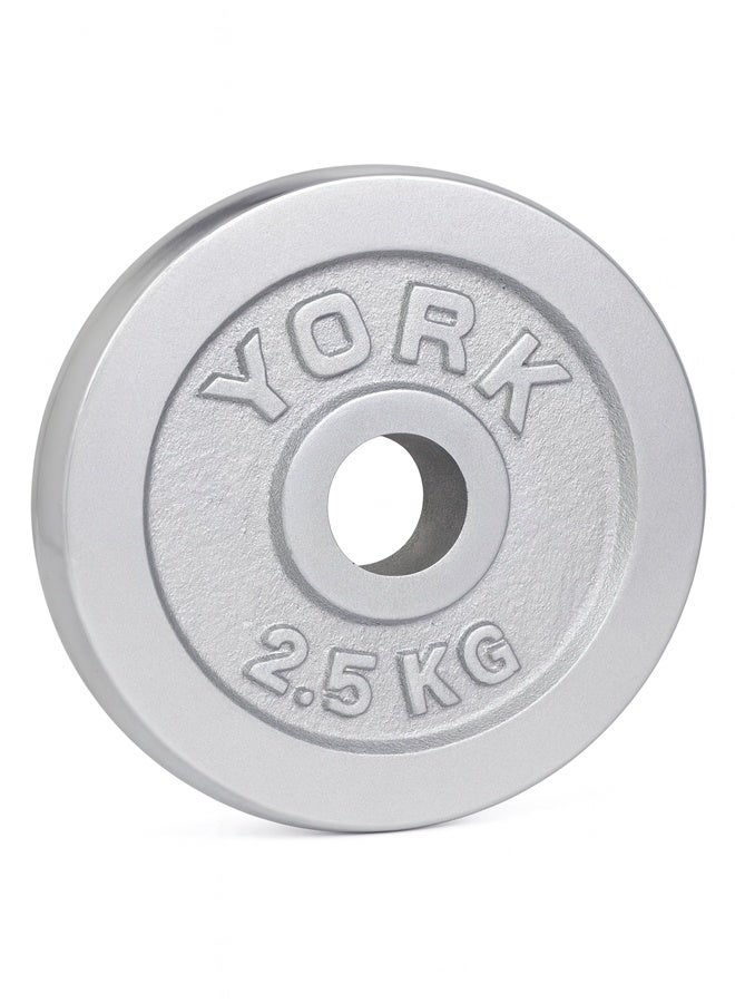 يورك 2 طاره يورك وزن 2.5 كجم – سيلفر فاتح – حديد متين لتمارين القوة واللياقة - Image 2