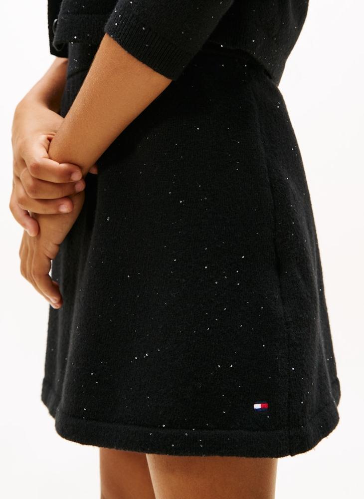 تومي هيلفيغر تنورة بناتي مزينة بالترتر - Image 3