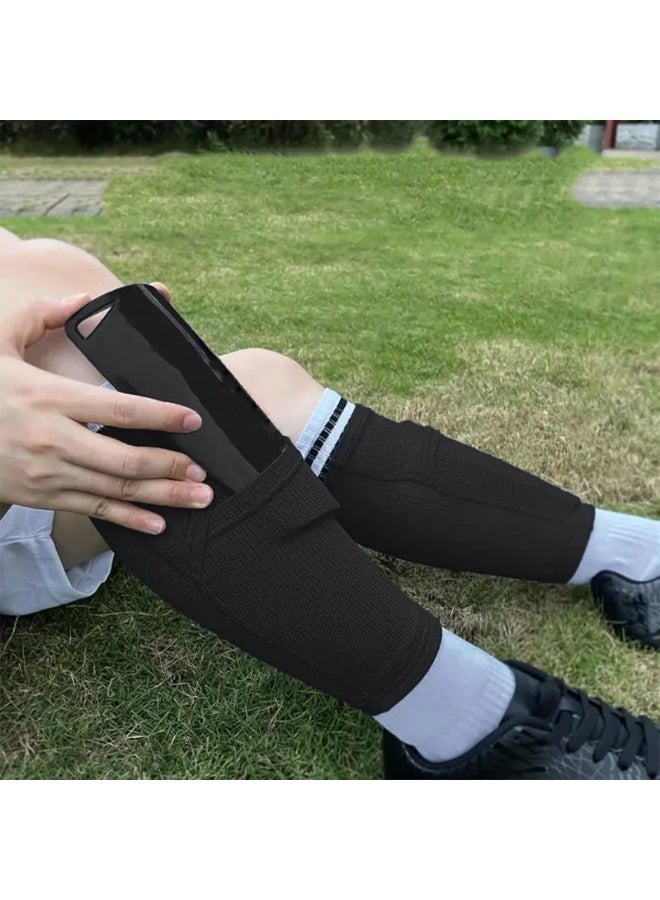2 PCS Soccer Shin Guards Football Shin Protector Breathable Outdoor Sports Calf Sleeve Protective Gear for Adult - Image 3