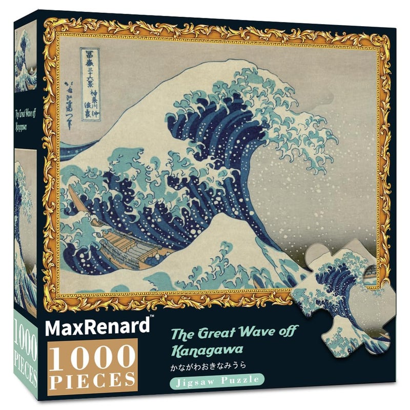 MaxRenard Game 1000 Pieces Jigsaw Puzzle for Adult Fine Art Collection Toy The Great Wave Off Kanagawa Puzzle - Image 3