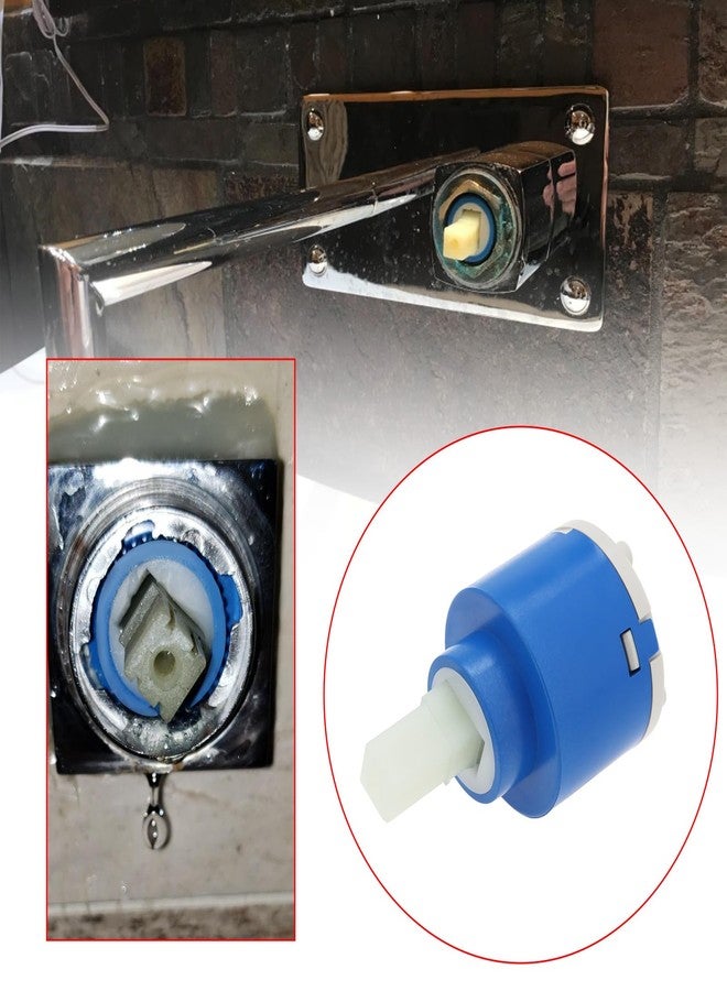 كريت آيديا إنشاء فكرة خرطوشة صنبور بديلة مقاس 40 مم، خرطوشة سيراميك منخفضة الضوضاء، فلتر ثلاثي الطبقات، خرطوشة سيراميك مربعة الساق للمطبخ باللون الأزرق - Image 3