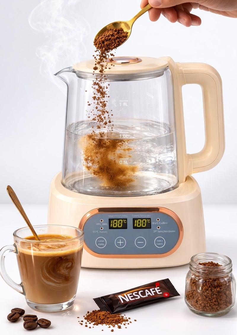 electric kettle, digital kettle, thick glass material, digital touch screen, water temperature control. - Image 2