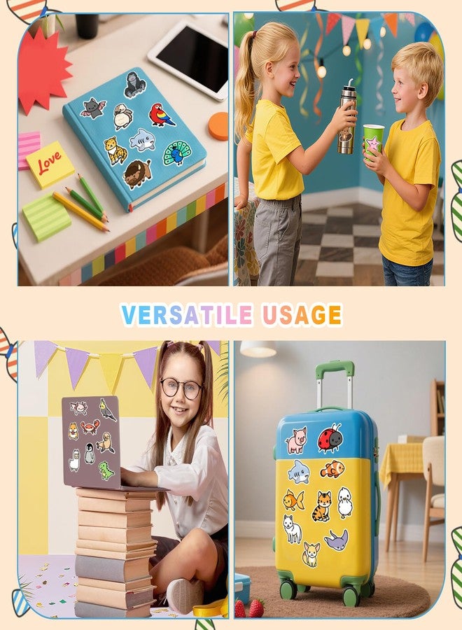 BBPOOL Animal Stickers for Kids, 100PCS Vinyl Stickers Bulk for Waterbottle Laptop Scrapbook Goodie Bags Stuffers for Kids Treasure Chest Prizes Animal Theme Party Decor Back to School Teacher Supplies - Image 3