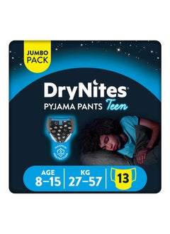 Huggies DryNites Pyjama Pants Teen, 13 Pieces Jumbo Pack, For Boys Age 8-15, 27-57kg - Night-Time Protection, Super Absorbent, 5 Layers, Leak Free - pzsku/Z2DC9EB7F3F94979585D5Z/45/_/1740852664/44da34cd-5bae-4c85-89d9-516dbf69b56f