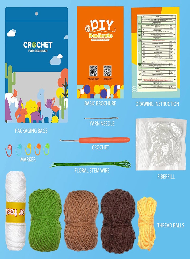 Beginner-Friendly Crochet Kit, 4-Piece Cactus Potted Set for Adults and Kids, Complete Knitting Starter Kit with Step-by-Step Instructions and Video Tutorials, Easy to Use - Image 5