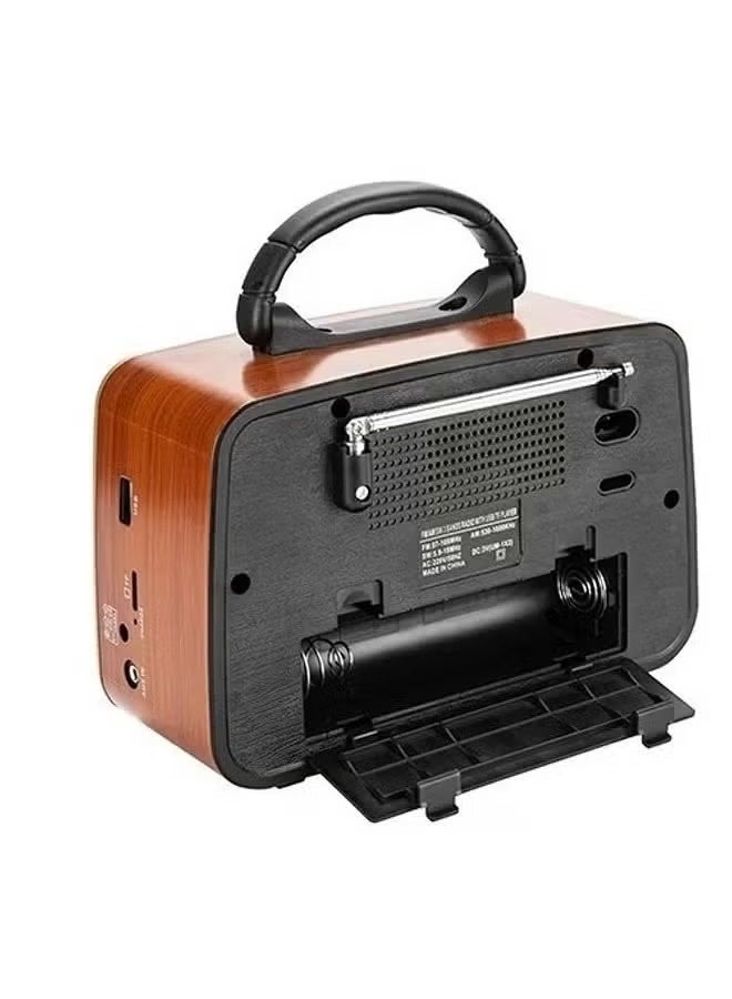 TOSCANA U Portable radio FM - AM - SW Gold/Brown/Black Bluetooth Portable Audio TF Card USB Flash disk Aux playback - Image 4