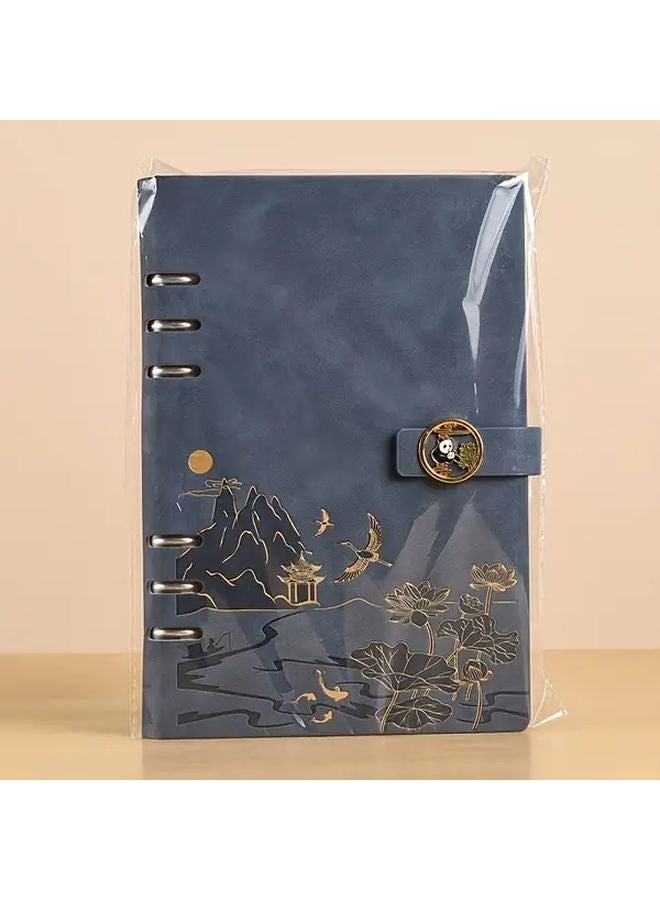 Grey Vintage Style A5 Loose Leaf Notebook With Color Changing PU Cover - Image 2