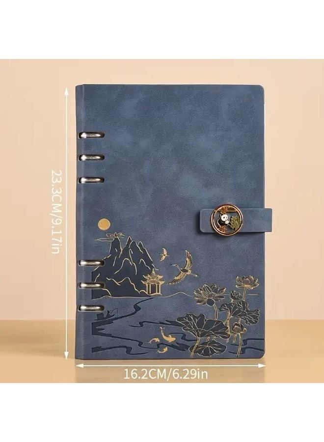 Grey Vintage Style A5 Loose Leaf Notebook With Color Changing PU Cover - Image 3