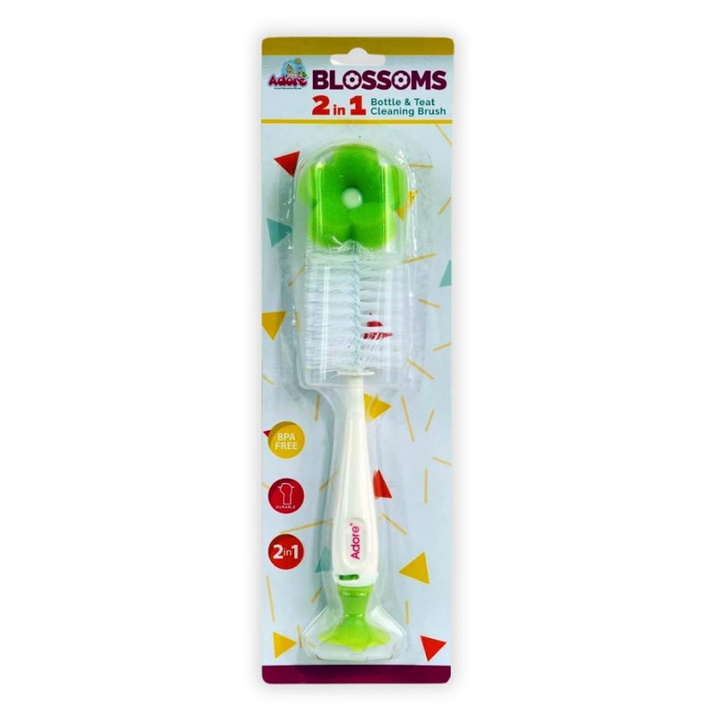 Adore Bottle Nipple and Straw Cleaning Kit, Multi Color Feeding Bottle Cleaner Brush (Cleaning Brush Kit) (Blossoms) - Image 4