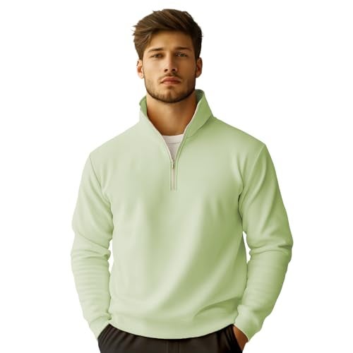 Nobero Men Regular Solid Sweatshirt(1M-TWSS-R0032-CO6_Cool Matcha_2XL) - Image 1