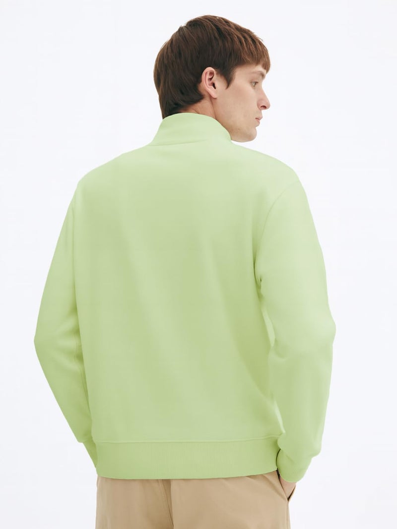 Nobero Men Regular Solid Sweatshirt(1M-TWSS-R0032-CO6_Cool Matcha_2XL) - Image 3