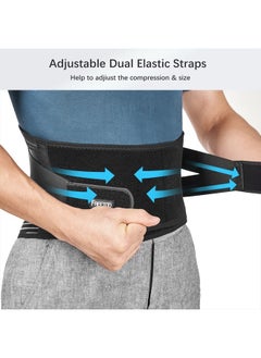 FREETOO Freetoo Back Braces for Lower Back Pain Relief with 6 Stays, Breathable Back Support Belt for Men/Women for work, Anti-skid lumbar support belt with 16-hole Mesh for sciatica,plus size(XXL)  - Image 3