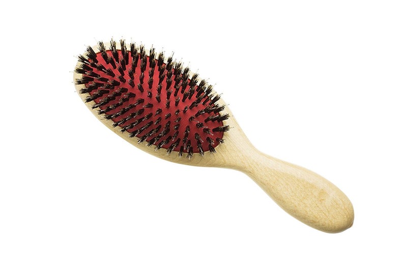 Luxury Boar Bristle Hair Styling Brush  Detangle Smooth  Shine for Healthy Hair  Perfect for Extensions Updos Blowdrying  FrizzFree Styling  Real Wood  Boar Bristles for Glossy Results