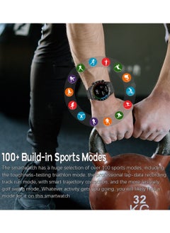 RollsTimi  Men's Smartwatch 1.43" Amoled HD Full Touch Screen Fitness Tracker Heart Rate Blood Pressure Sleep Monitor Business Sports Smart Watch for Men  - Image 3