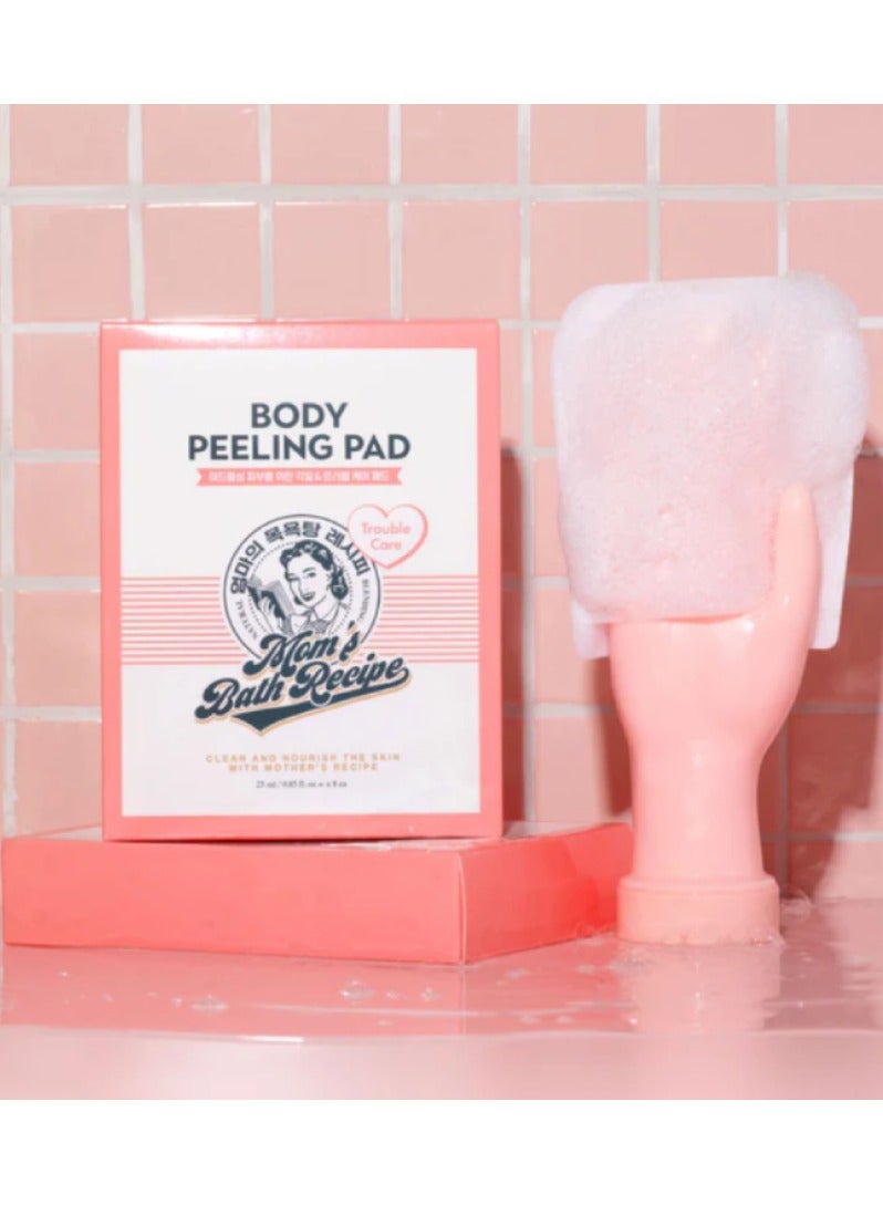 Moms Bath Recipe Mom's Bath Recipe Body Peeling Pad Trouble Care, Acne Remover All in One Bubble Body Wash & Scrub Gloves with BHA & Cica, Exfoliating Washcloth for Dead Skin Cells, Body Acne Breakouts, 8 Sheets - Image 2