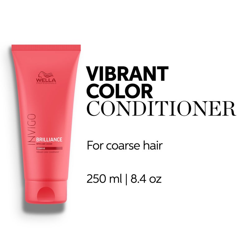 Wella Professionals Invigo Brilliance Conditioner for Coarse Hair | Color Protection & Vibrancy | 8.4 Fl Oz - Image 2