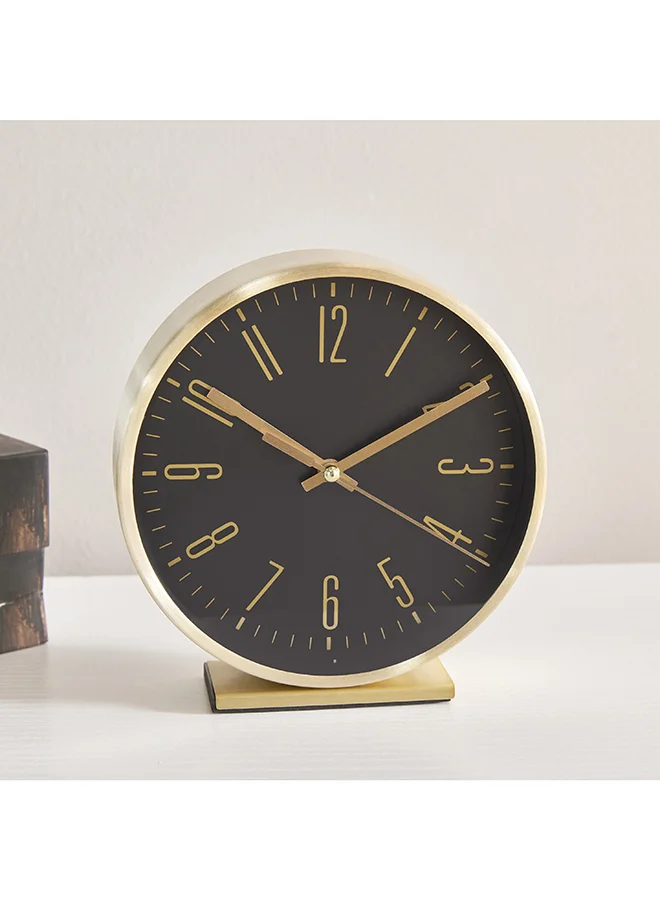 Home Box Espiri Aluminium Table Clock 15 x 15.6 x 4.3 cm