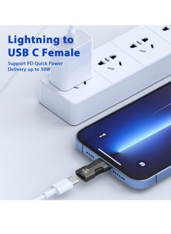 SYOSI 2 Pack USB C Lightning Adapter with 30W PD Support Fast Charging Data and Audio Adapter Transfer Male to Lightning Female Headphones Converter Fit for iPhone for iPad Fast Charging and Audio  - Image 4